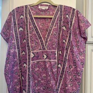 Emerson Fry Purple Patterned Blouse